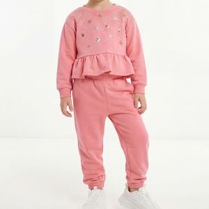 Girls 2PC Pink Star Sweatshirt & Jogger Set Size 4T BTween